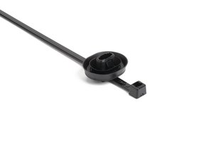 Cable tie is rated to 222 N (50 lb) tensile strength to ensure long-term bundling reliability.