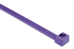 Heavy duty T-Series cable ties feature inside serrations to provide a positive hold on wire and cable bundles.