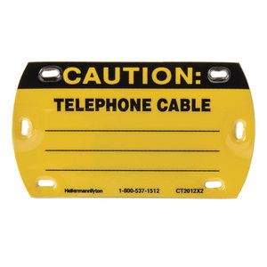 Warning tags feature mounting holes for easy attachment using standard cable ties.