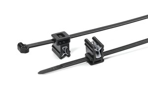 2-parts fixeringsband för kanter 1 - 3 mm och kabeldragning på toppen och längs med kanten.