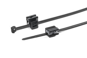 Abraçadeira de fixação de 2 peças para bordas 1-3 mm, fixação lateral.