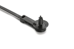 The fir tree mount cable tie is an all-in-one bundling and fastening solution that reduces costs and assembly time.