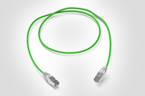 Category 6A Shielded HD Patch Lead in Green.