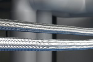 The HelaGuard PCSB galvanised steel conduit with a PVC coating galvanised steel overbraid offers high abrasion resistance and EMC screening.
