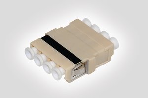 4-Port Quad LC Multimode Adapter, compatible with HellermannTyton Fibre Panels