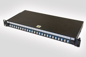 1U LC Duplex Single Mode Fibre Panel (also available with LC Duplex, LC Quad, SC Simplex or SC Duplex adaptors)