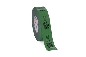 Helatag 1213 – grünes, UV-beständiges Endlosetikett zur Kennzeichnung auf ebenen und rauen Oberflächen.